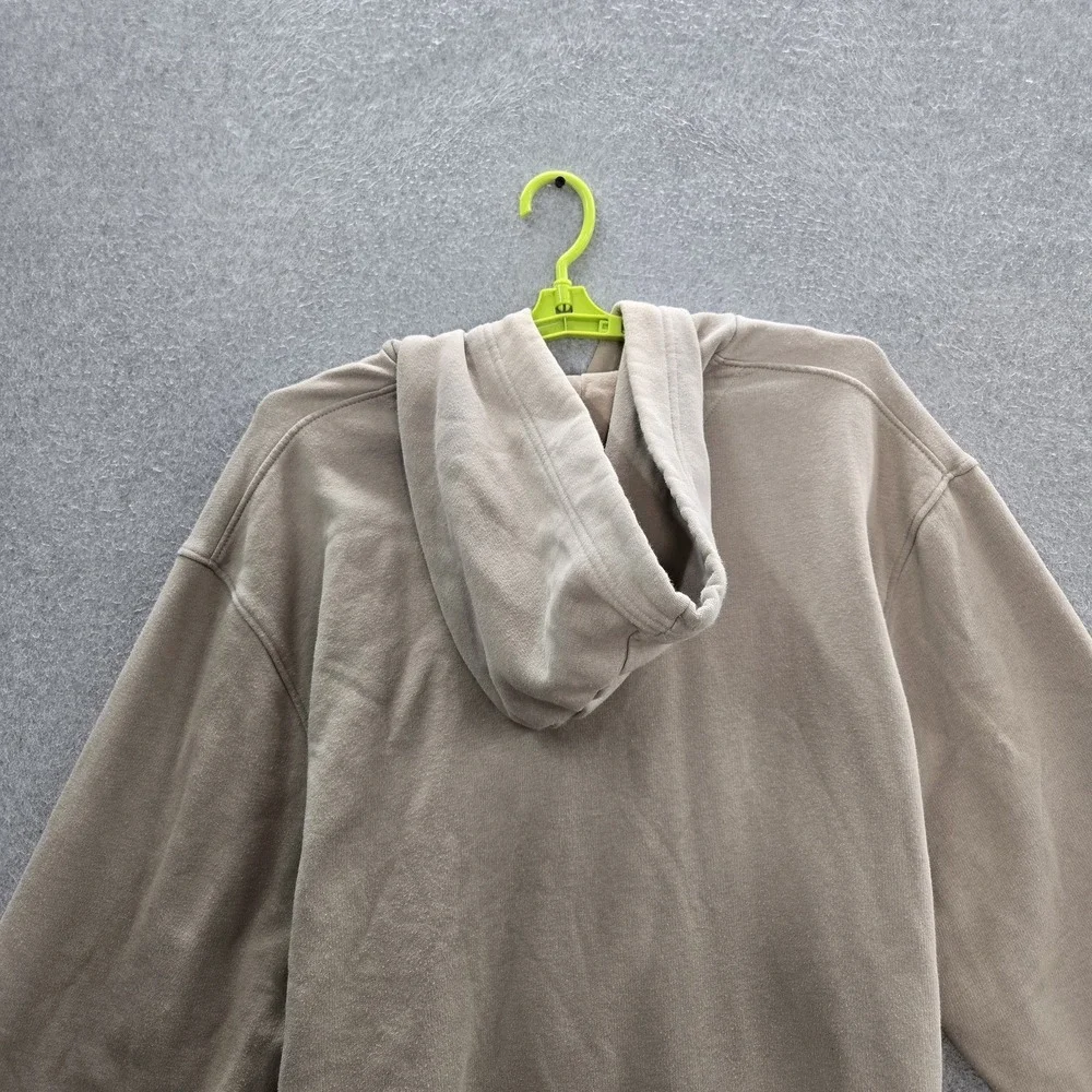 VINTAGE‎ Nike Men Hoodie XL Beige Y2K Mini Swoosh Logo Embroidered Pullover